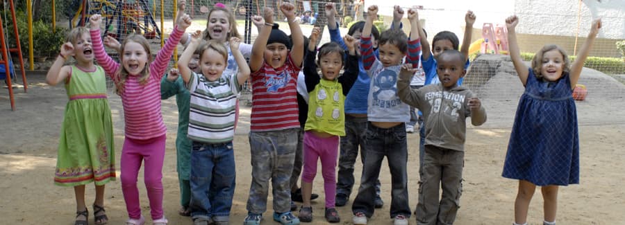 Children at work in the prepared environment at the magic years