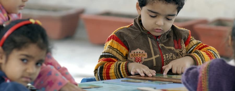 Children working together at the magic years